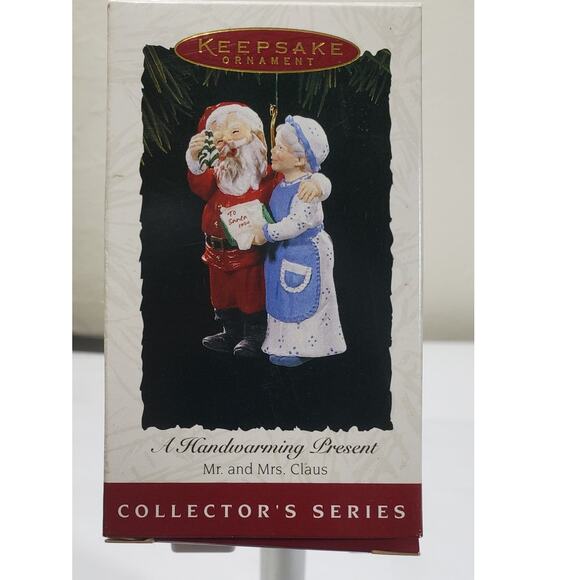 Vintage 1994 Hallmark A Handwarming Present - Mr. and Mrs. Clause Series # 9 - Picture 1 of 7